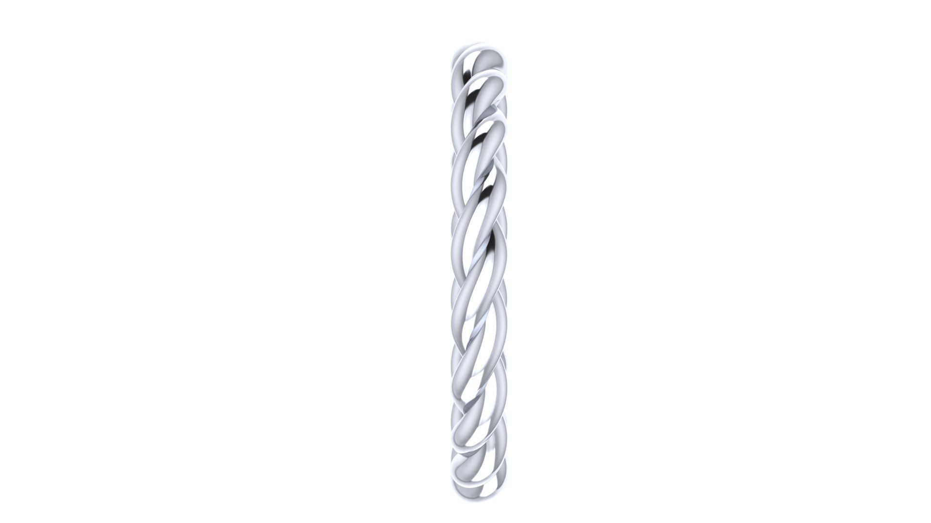 Ladies Rope Ring 19 SIZES PACK 3D print model_7