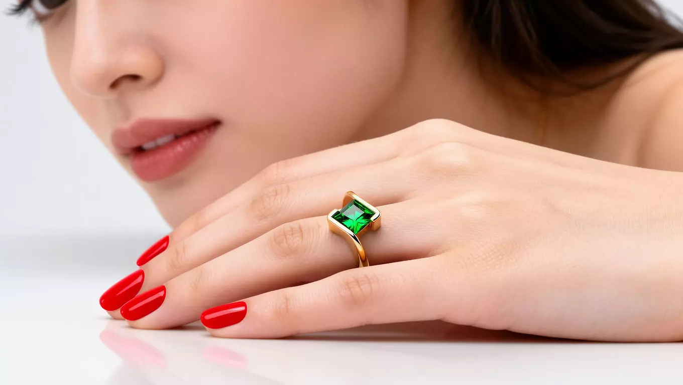 Princess Cut tension set engagement ring 3D print model