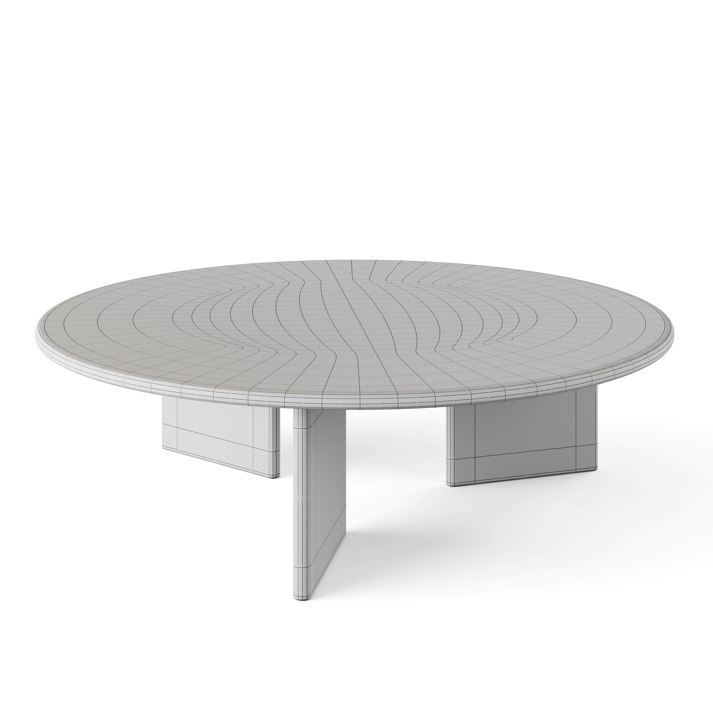 Round coffe table 3D model_14