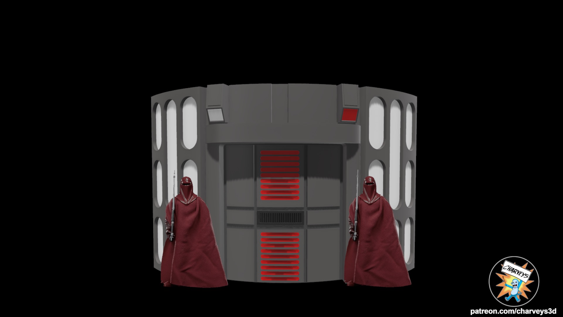 Star Wars Death Star II Elevator Diorama for action figures  3D print model_2