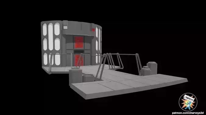 Star Wars Death Star II Elevator Diorama for action figures  3D print model  Star Wars Death Star II Elevator Diorama for action figures  3D print model