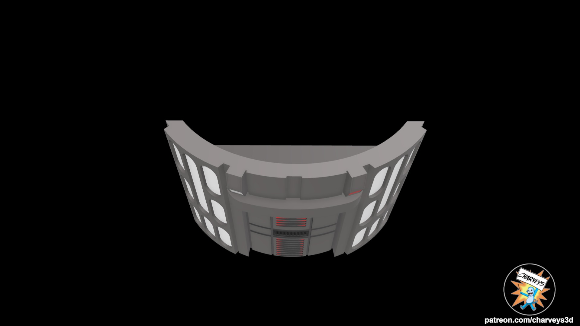 Star Wars Death Star II Elevator Diorama for action figures  3D print model_8