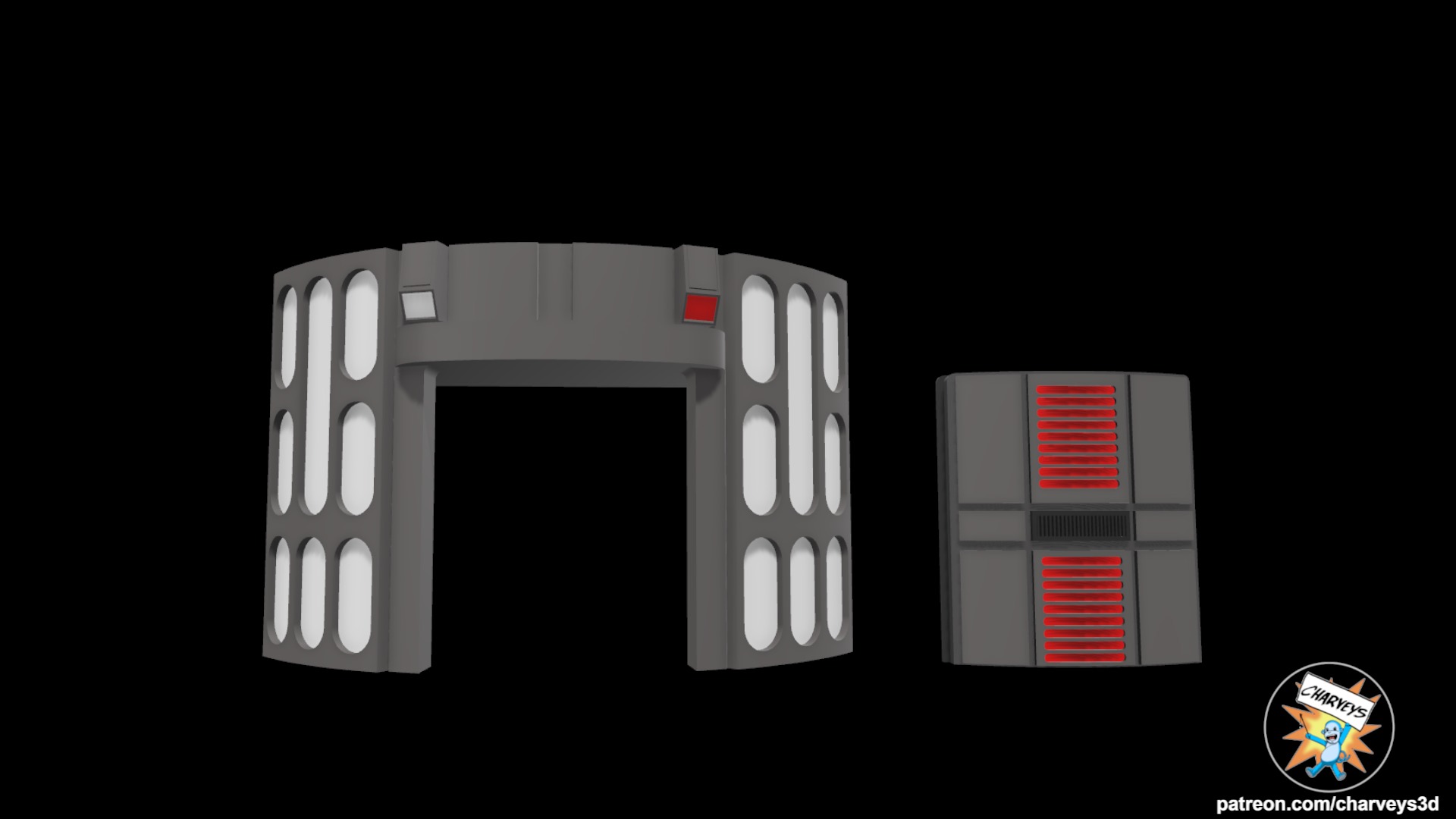 Star Wars Death Star II Elevator Diorama for action figures  3D print model_6