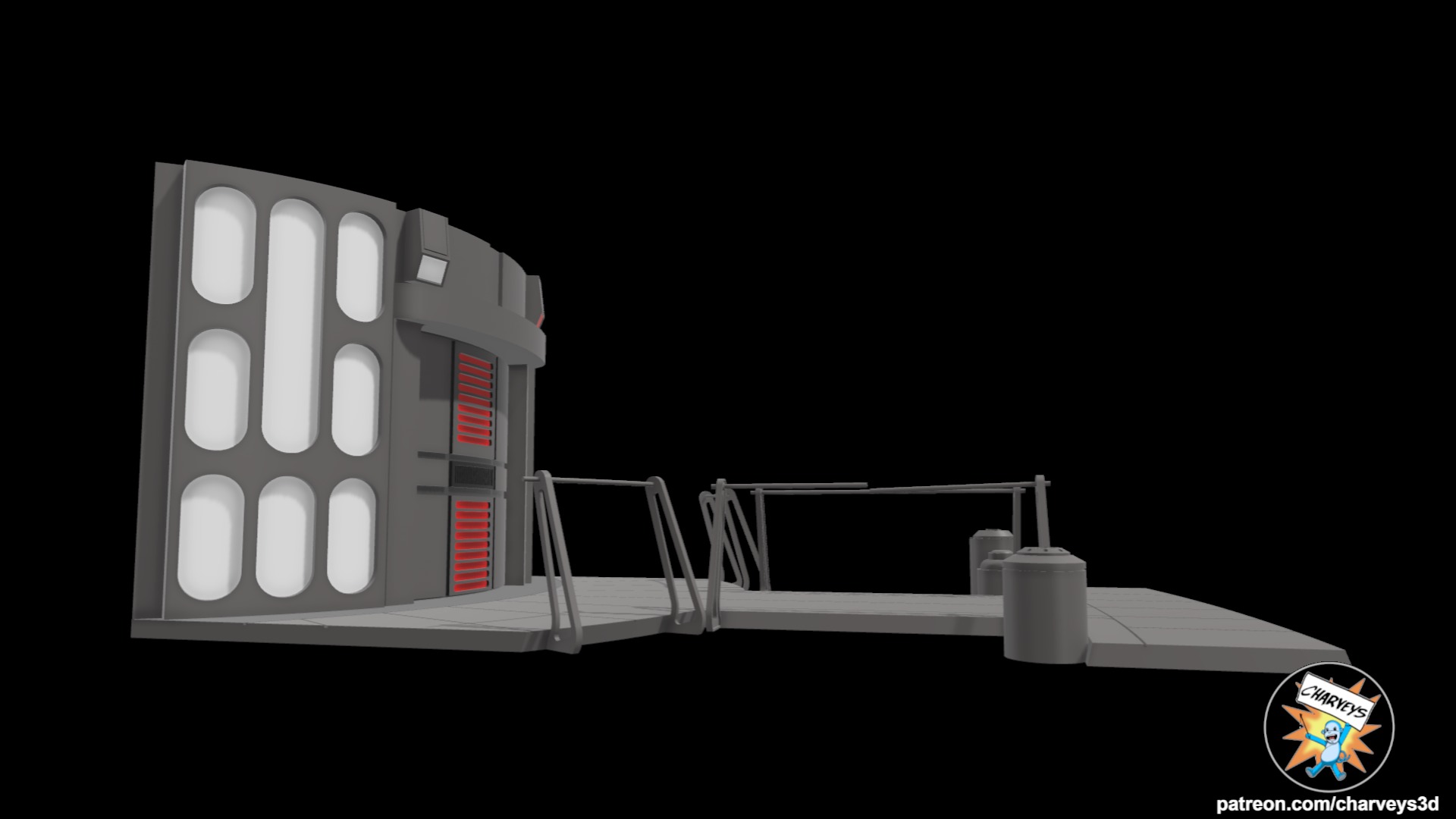 Star Wars Death Star II Elevator Diorama for action figures  3D print model_5