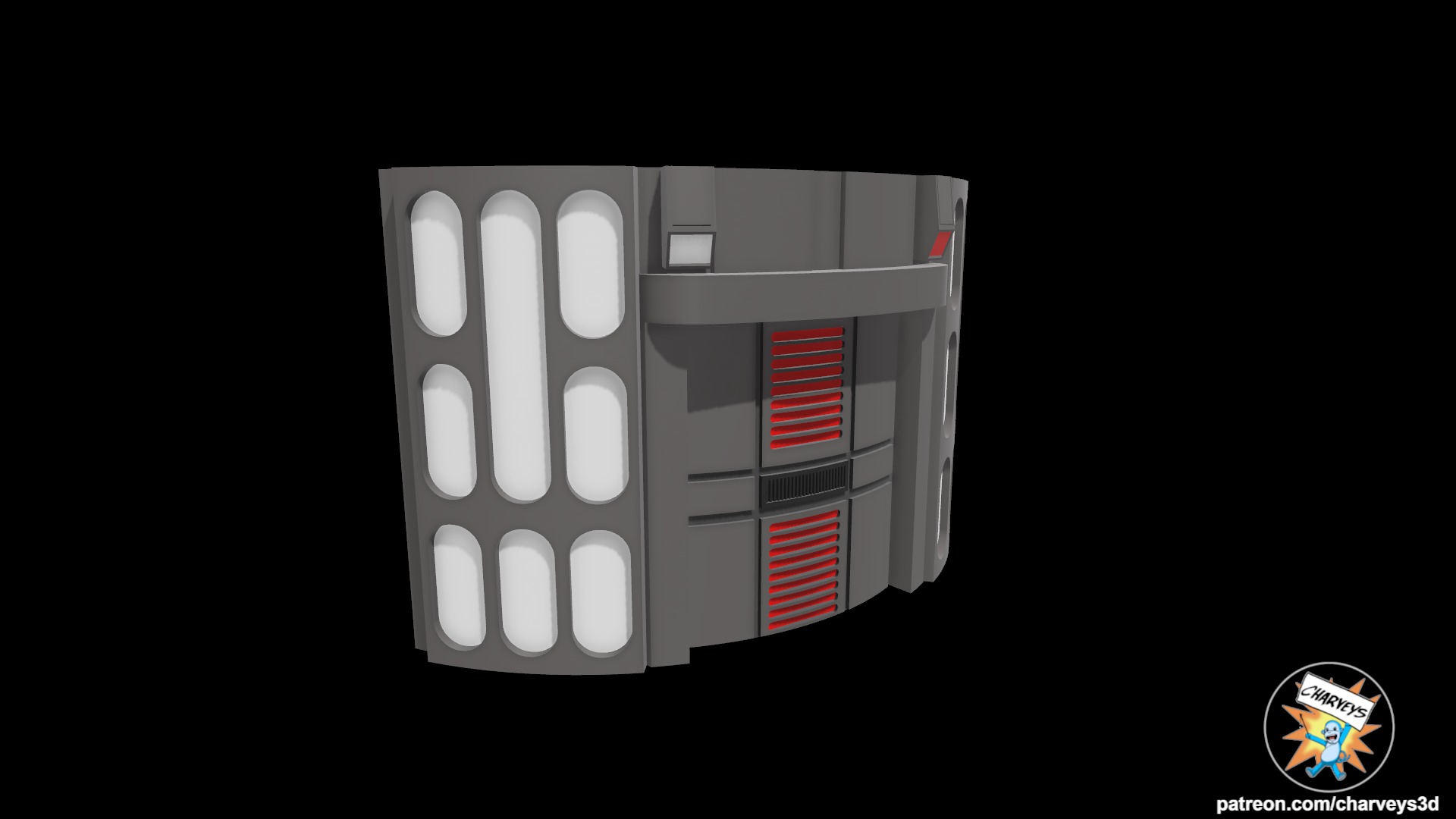 Star Wars Death Star II Elevator Diorama for action figures  3D print model_10