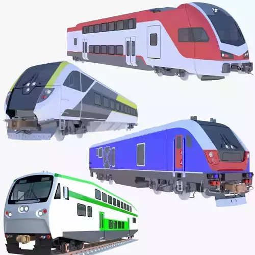 Trains USA and Canada II 3D Model Collection