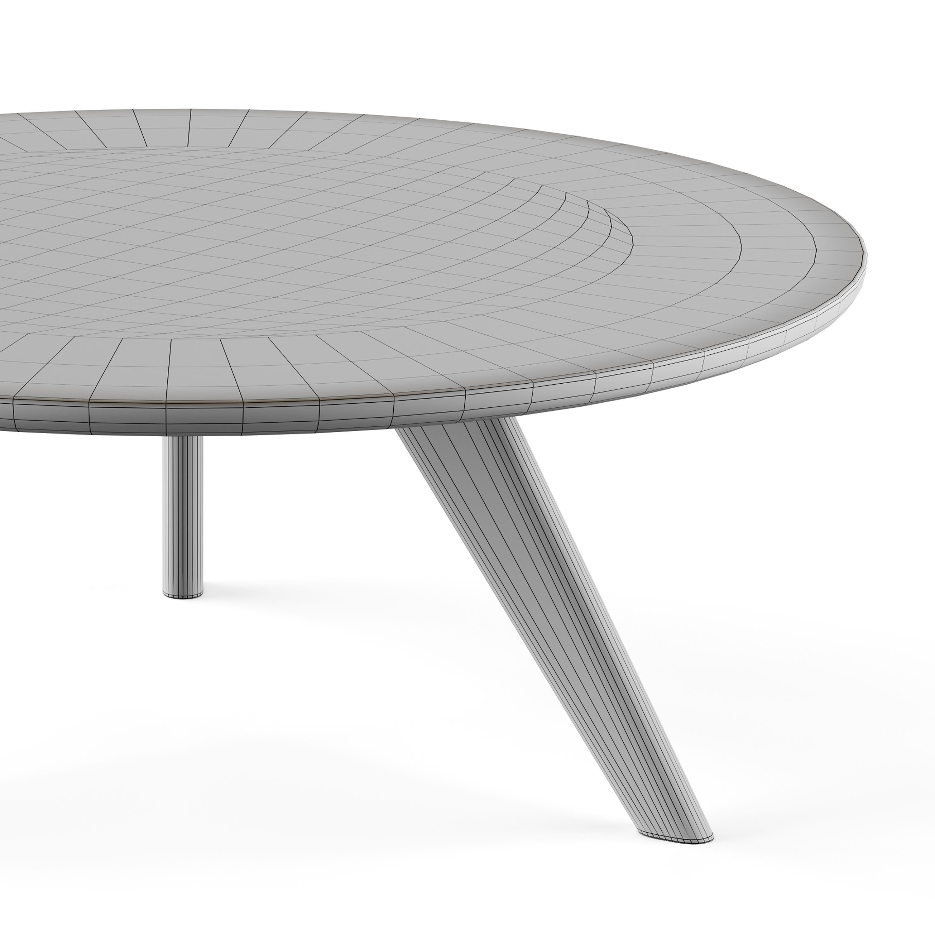 Round coffe table 3D model_14