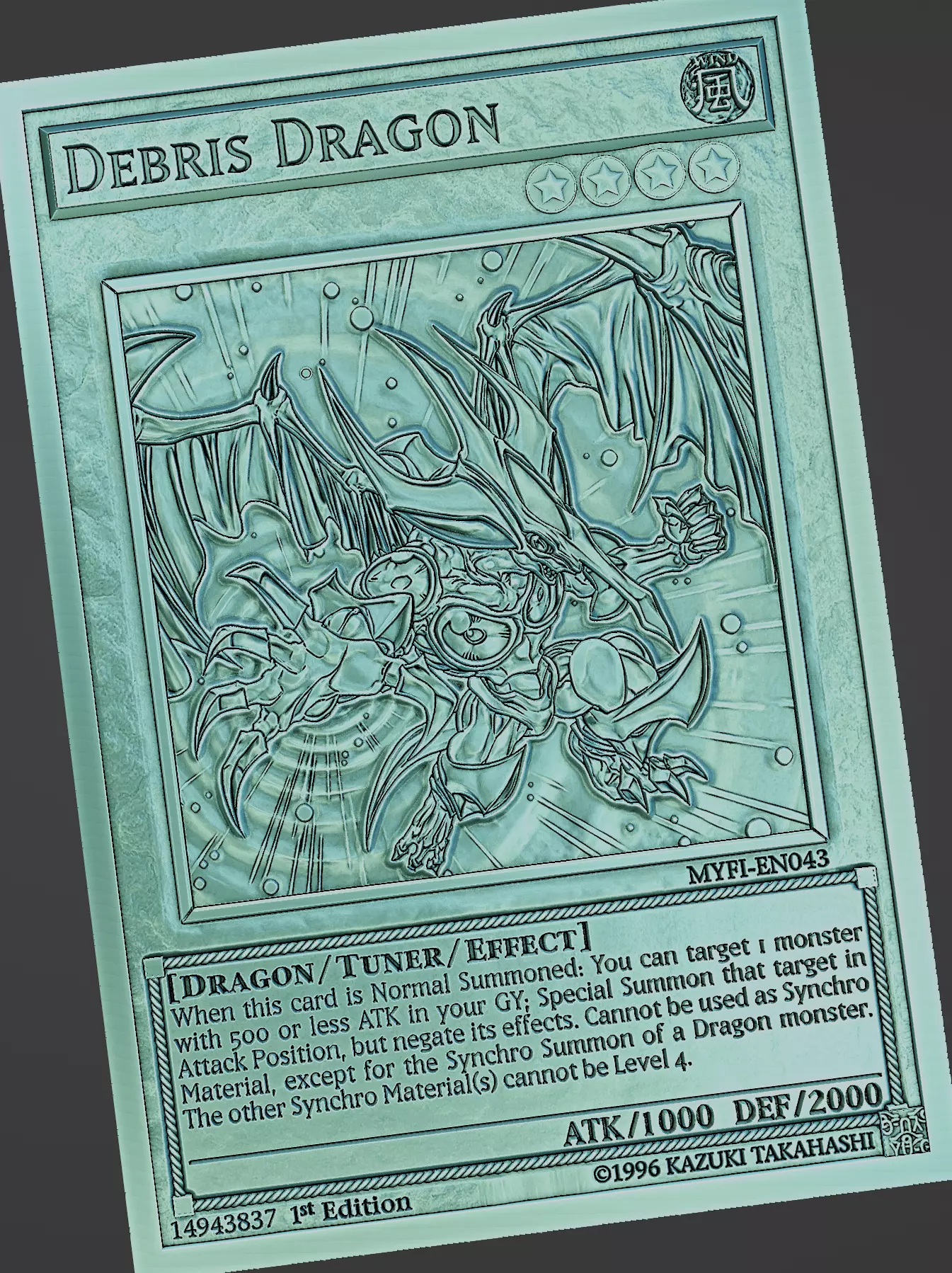Debris Dragon - yu-gi-oh 3D print model