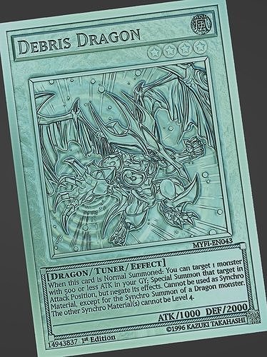 Debris Dragon - yu-gi-oh 3D print model