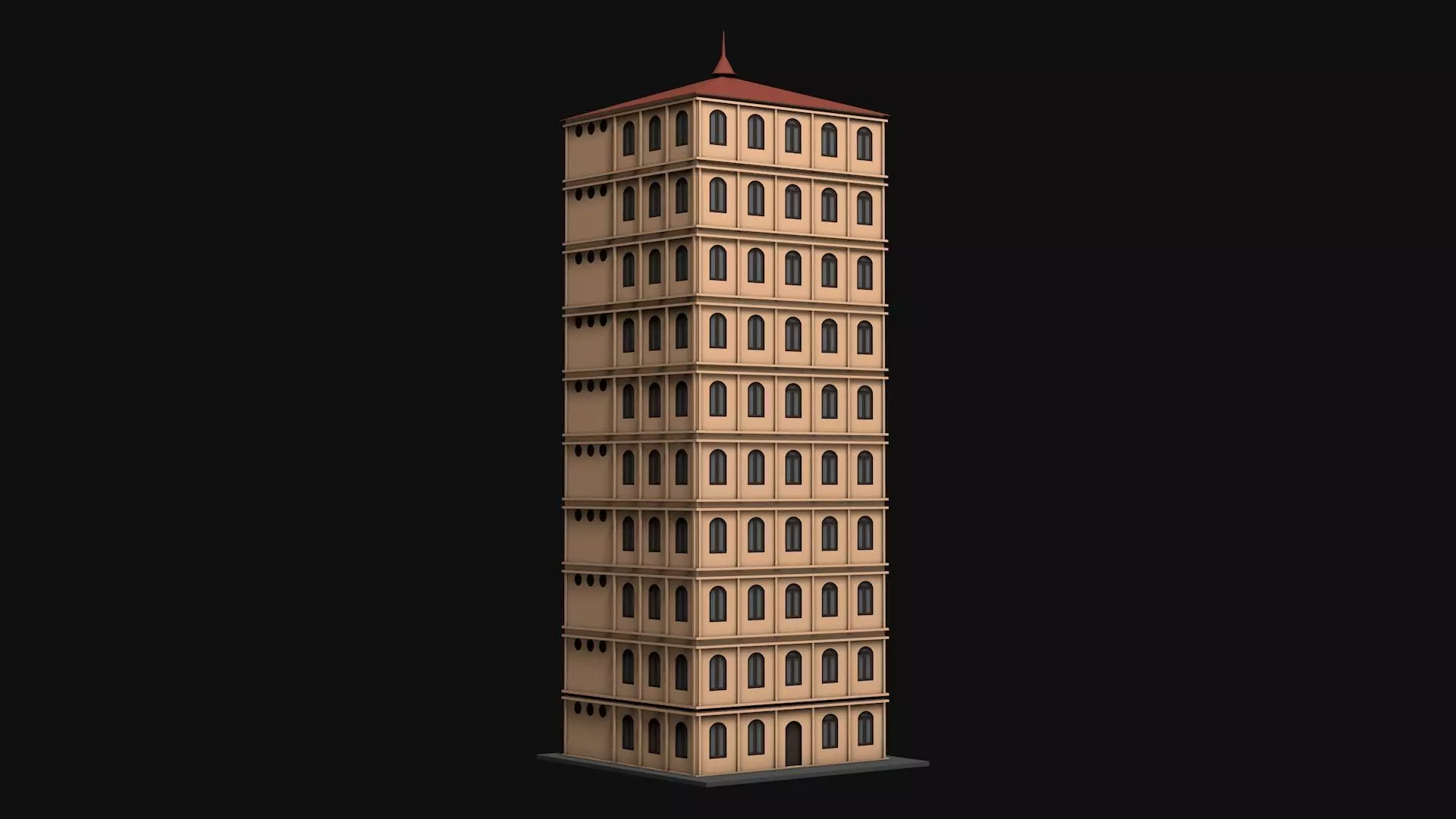 Building House v3 Civic Building 3D model_0