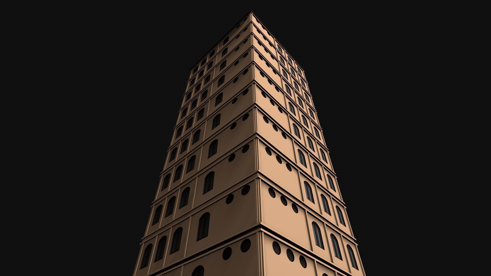 Building House v3 Civic Building 3D model_5