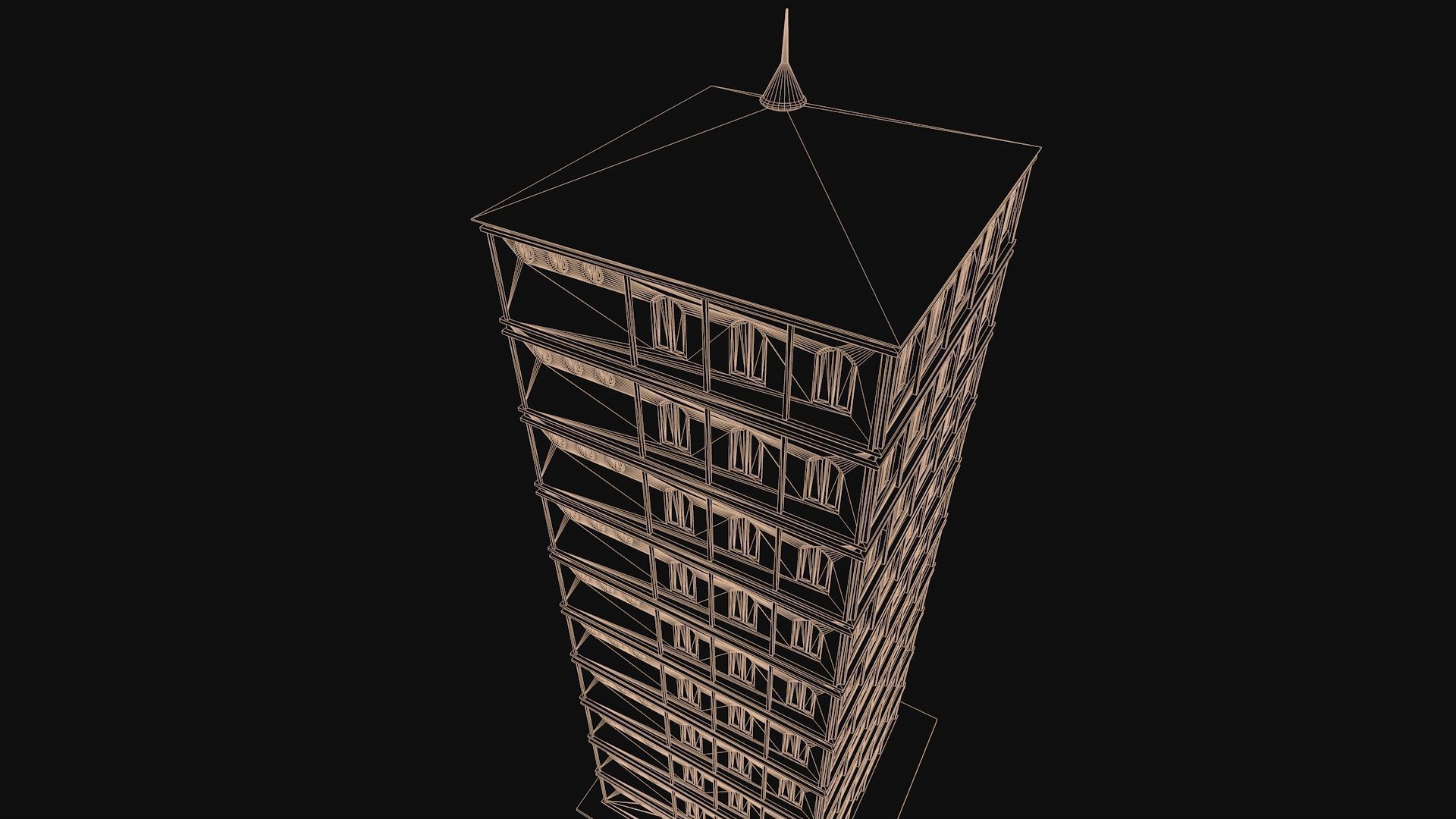 Building House v3 Civic Building 3D model_7