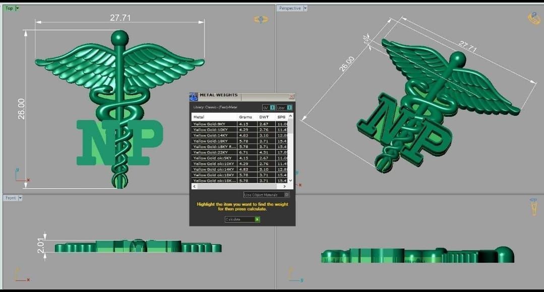 Nurse Practitioner pendant 3D model_1