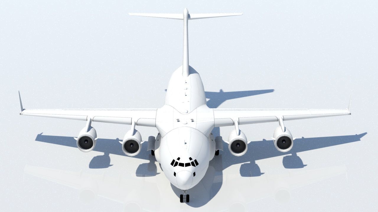 McDonell Douglas C17 Globemaster III static low poly Low-poly 3D model_8