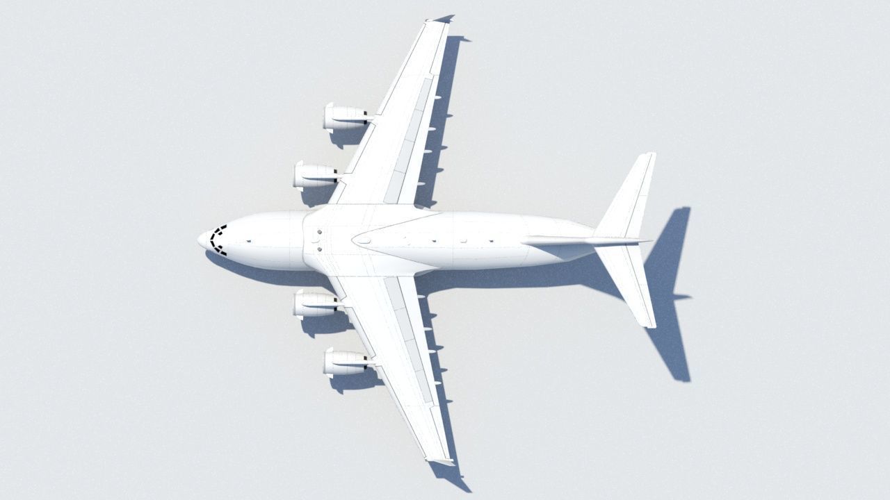 McDonell Douglas C17 Globemaster III static low poly Low-poly 3D model_10