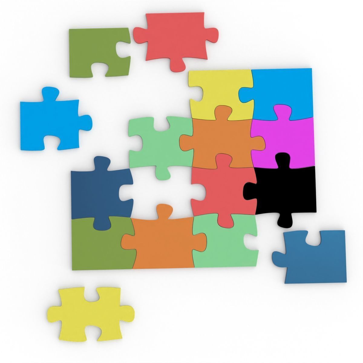 16 Piece Jigsaw Puzzle 3D print model_7