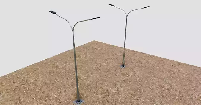 6MT LIGHTING POLE-DOUBLE BENDING ARM