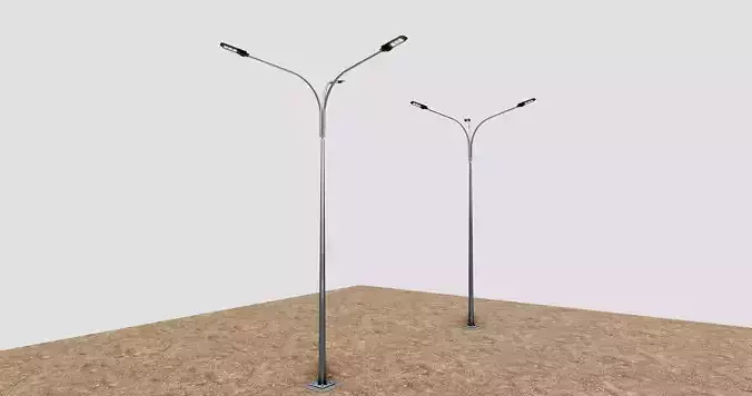6MT LIGHTING POLE-TRIPLE BENDING ARM