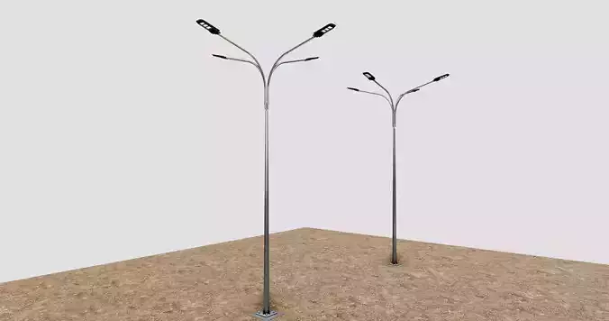 6MT LIGHTING POLE-QUADRUPLE BENDING ARM