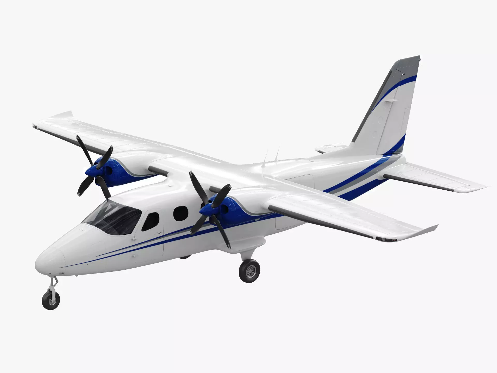 Tecnam P2012 Traveller 3D model_0