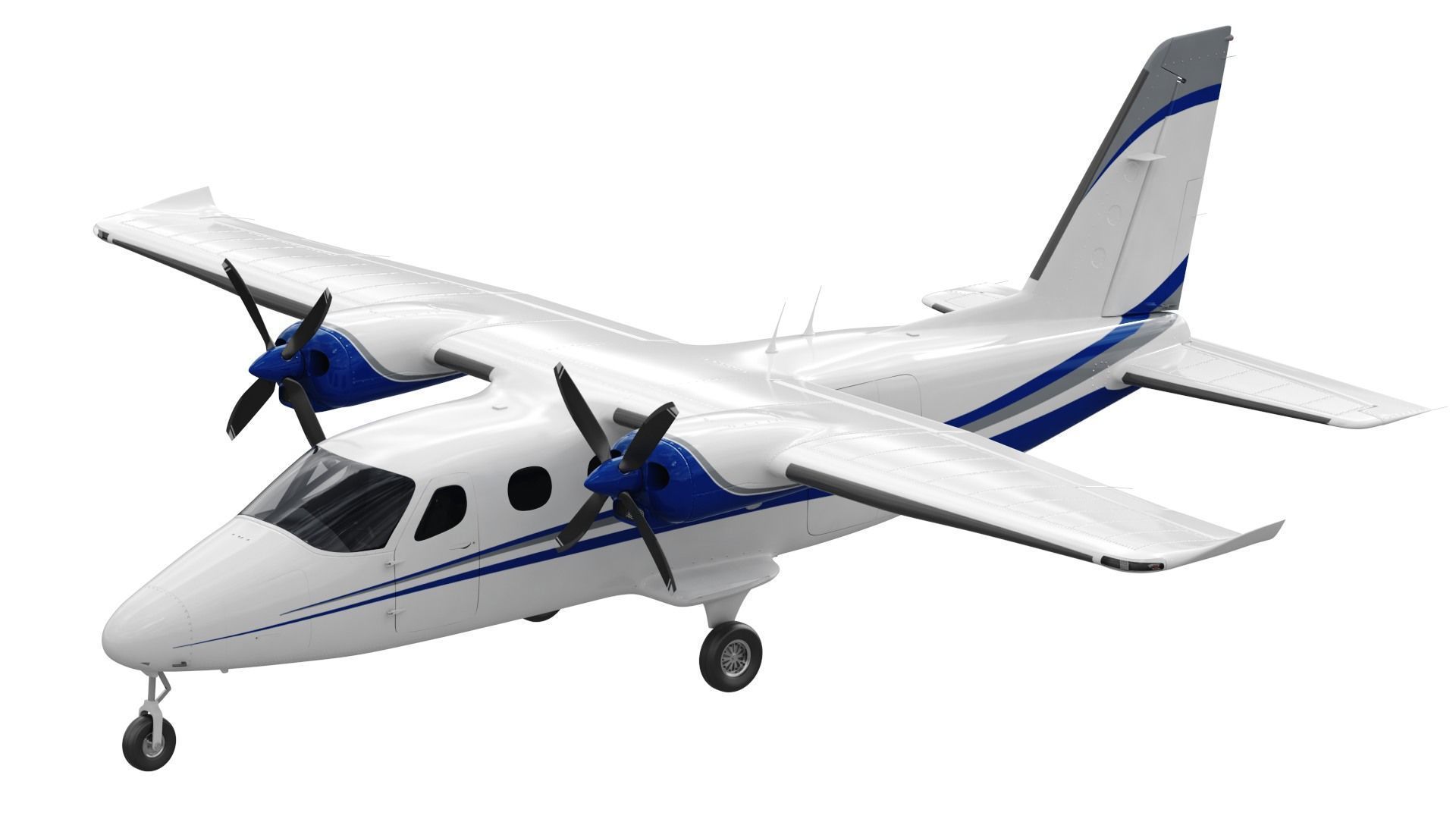 Tecnam P2012 Traveller 3D model_1