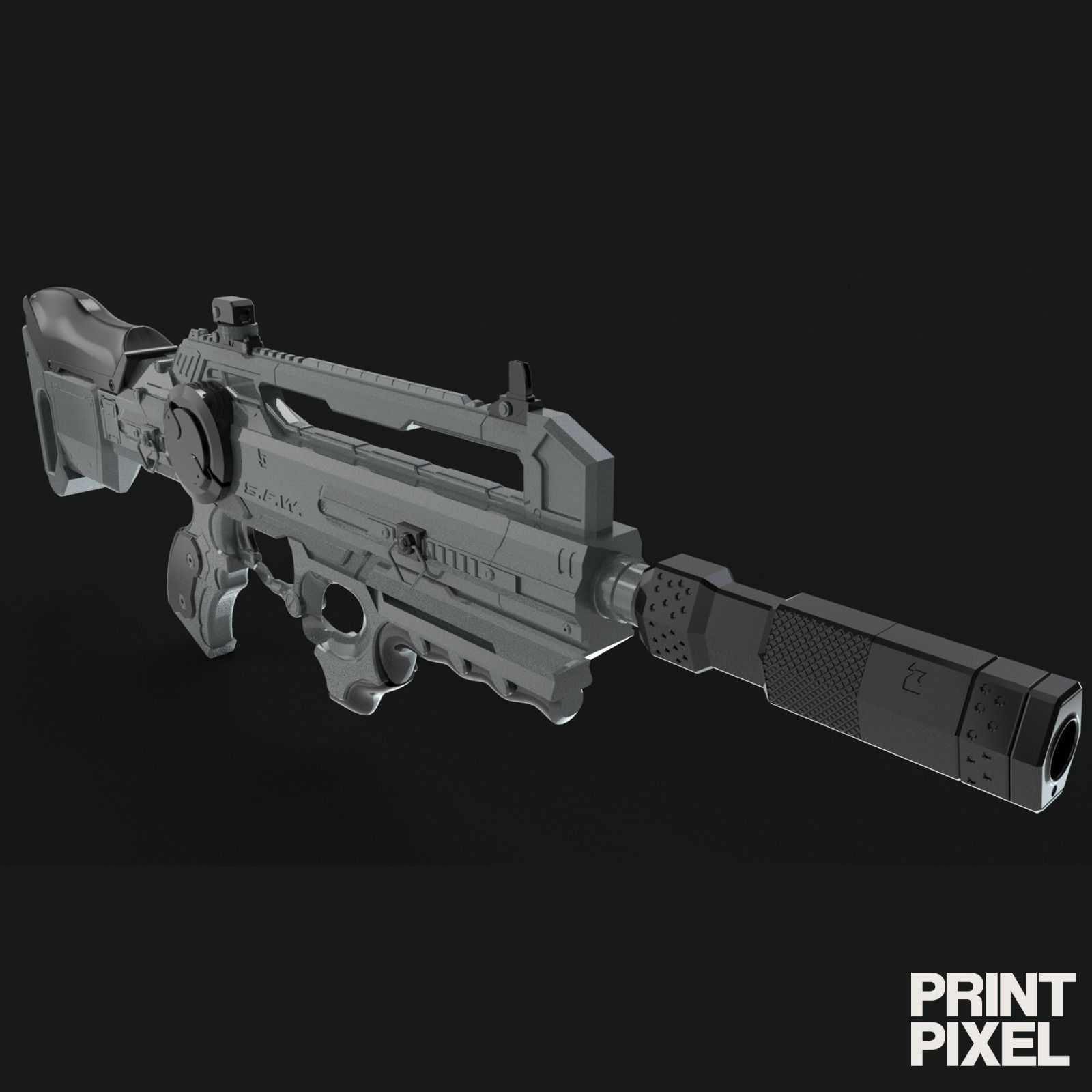 Deus ex machina - Elite Edition Combat Rifle 3D print model_1