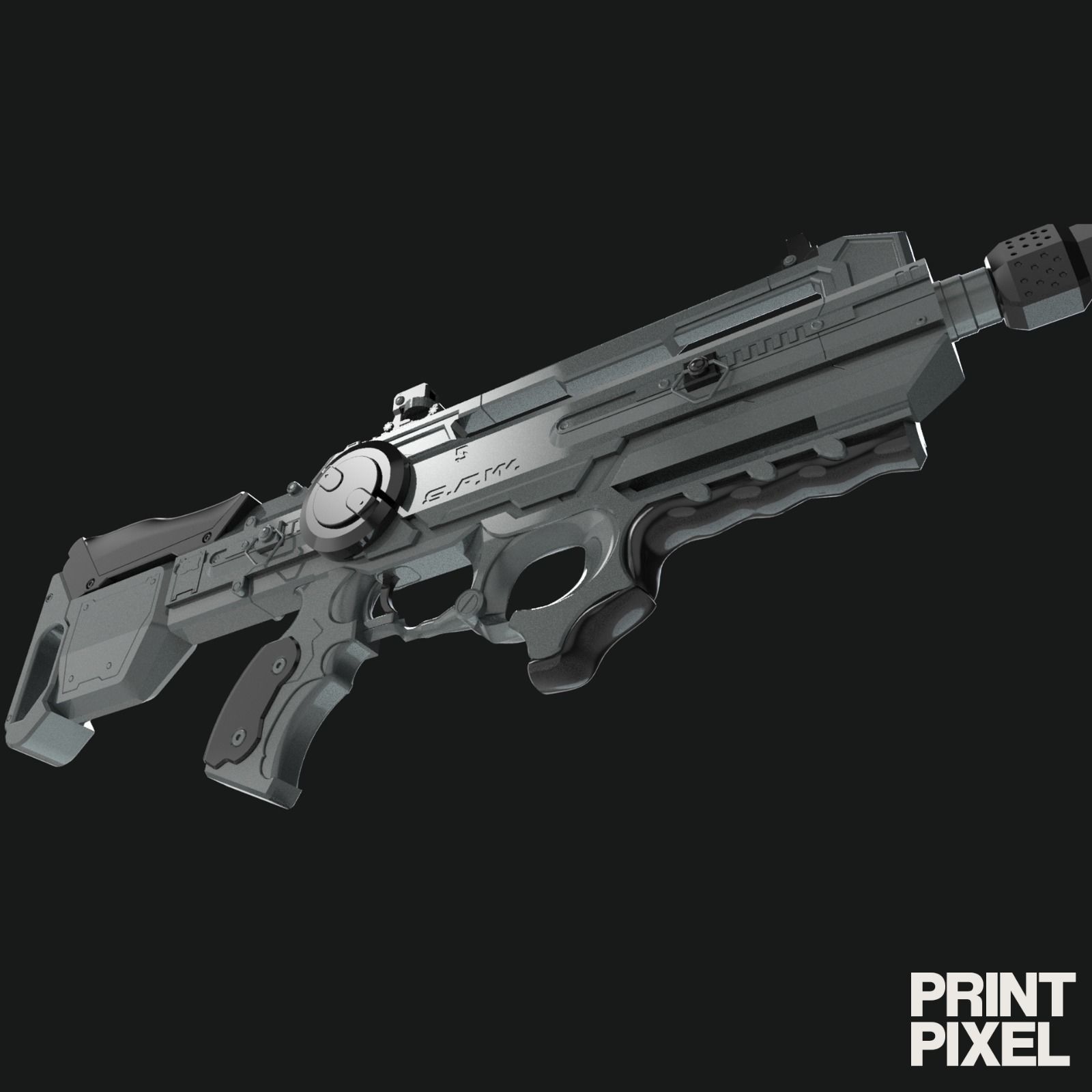 Deus ex machina - Elite Edition Combat Rifle 3D print model_2