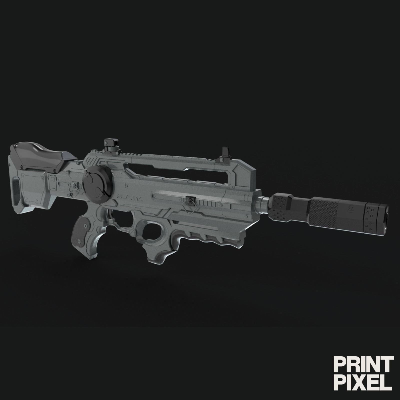 Deus ex machina - Elite Edition Combat Rifle 3D print model_3
