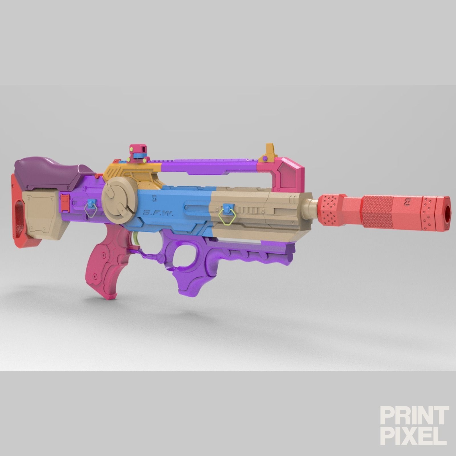 Deus ex machina - Elite Edition Combat Rifle 3D print model_4