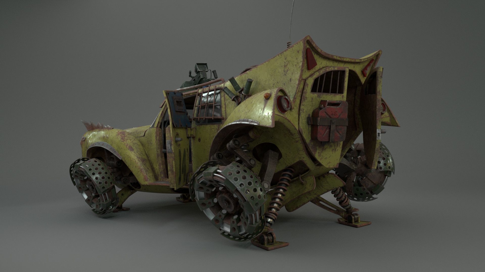 Betty sci-fi car 3D model_3