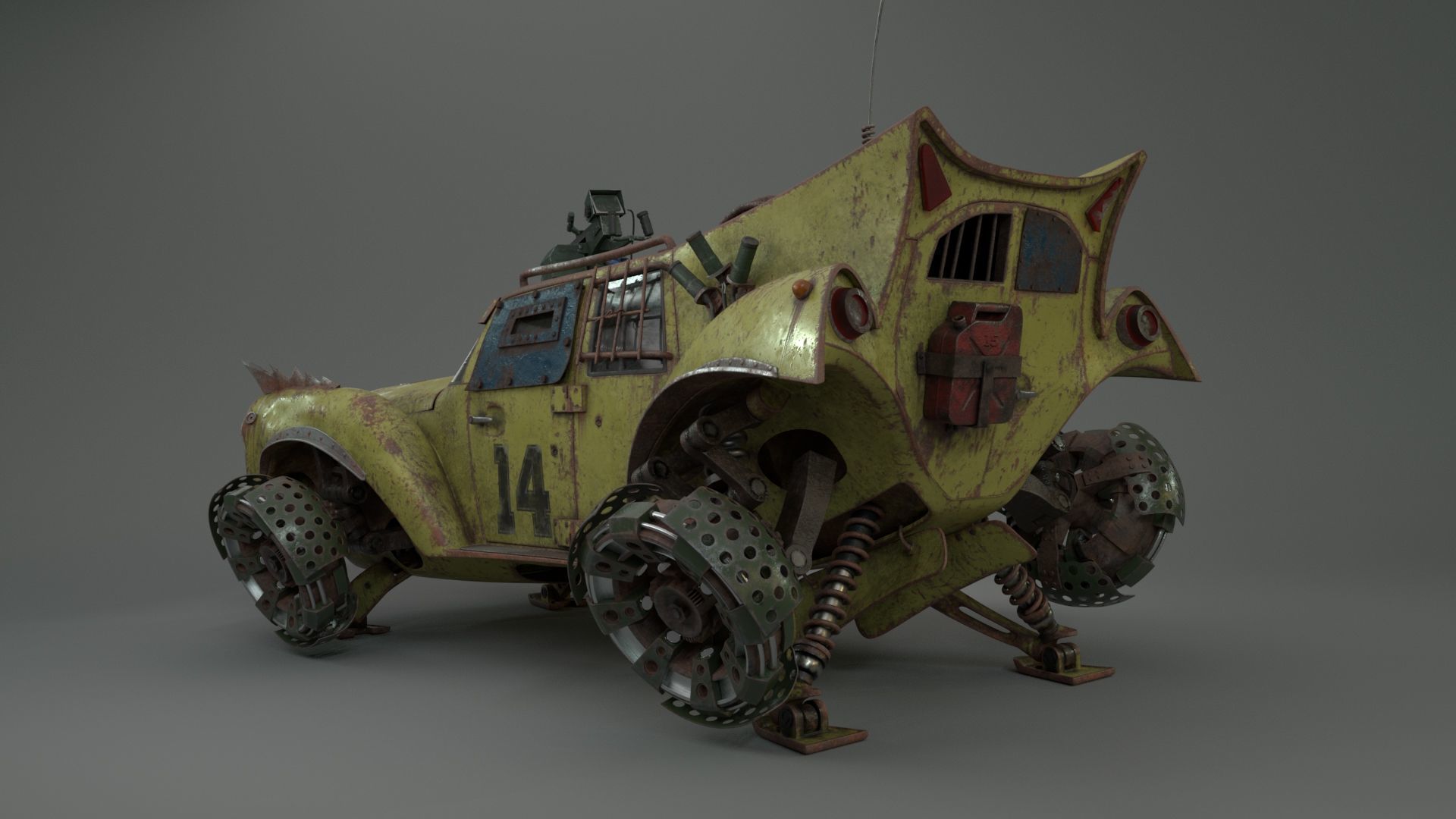 Betty sci-fi car 3D model_2