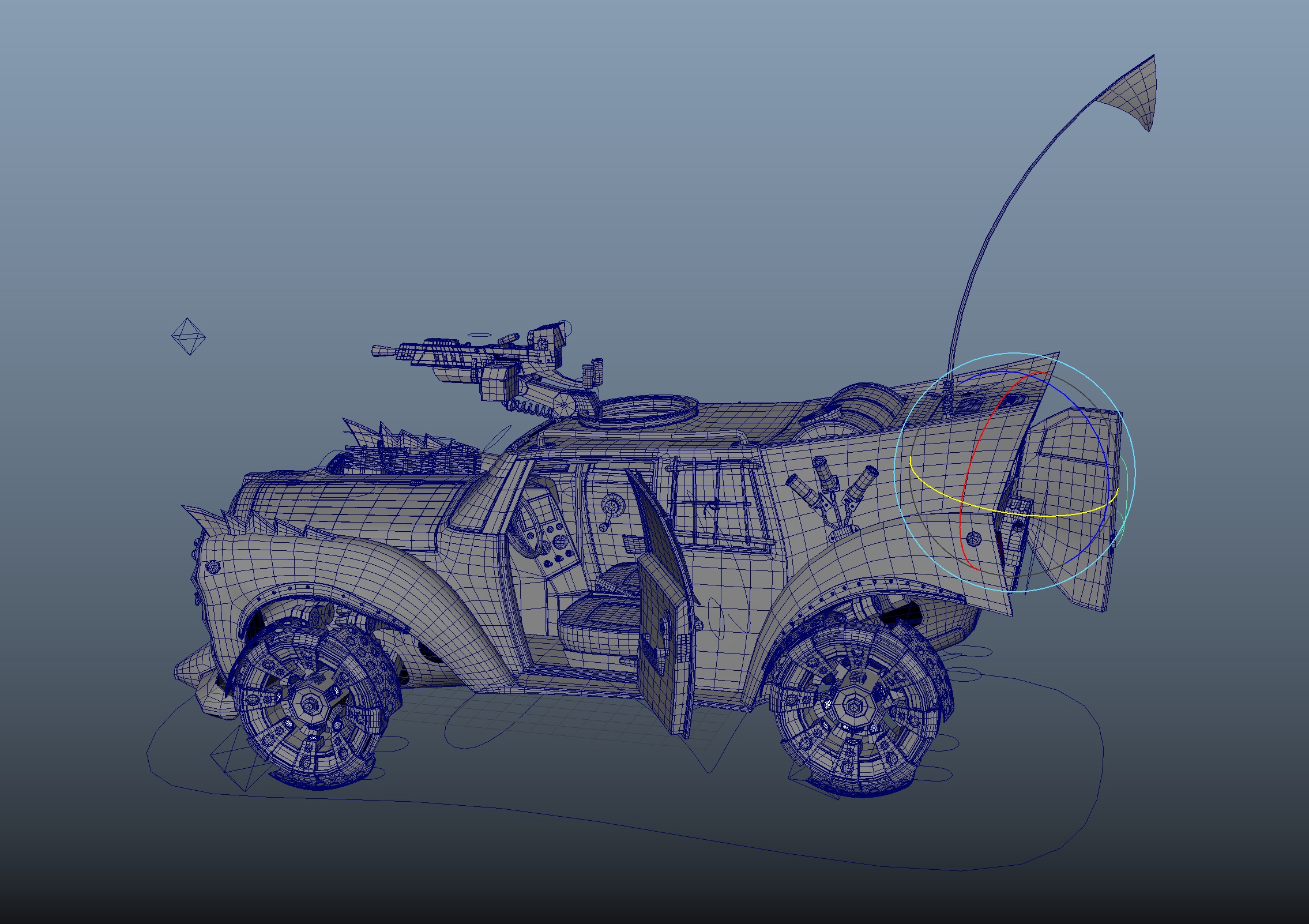 Betty sci-fi car 3D model_7