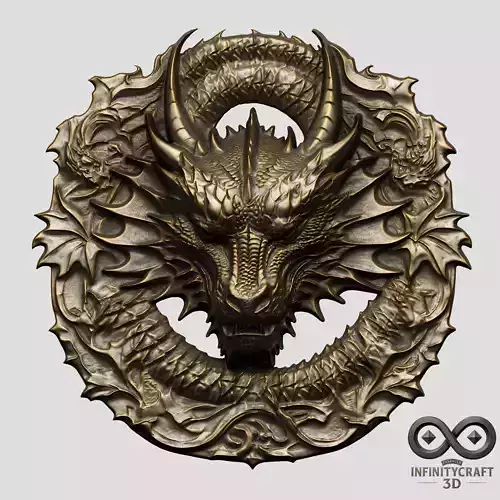 Dragon Head Relief No2 STL file for 3d Printing or CNC