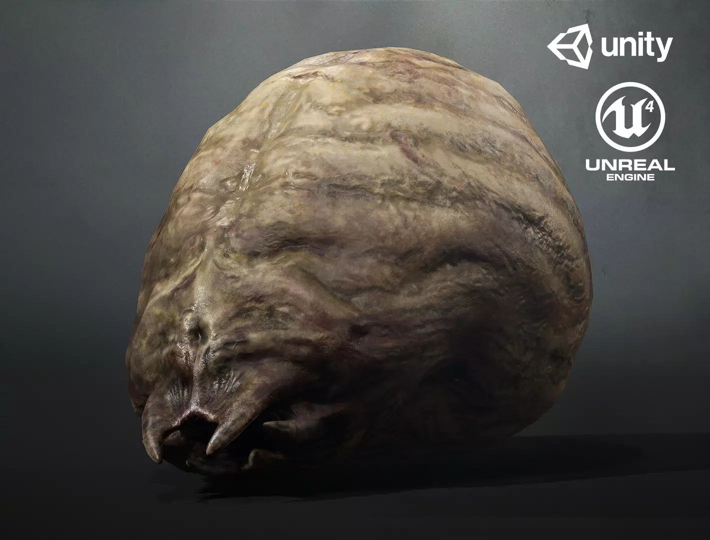 Worm Lt1 - Game Ready Low-poly 3D model Low-poly 3D model_0