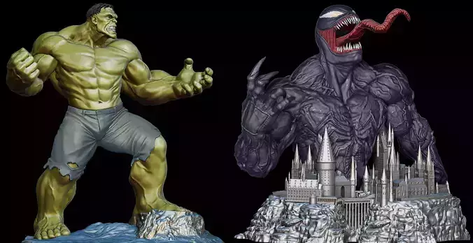 Superheroes 3d prints 3D Model Collection
