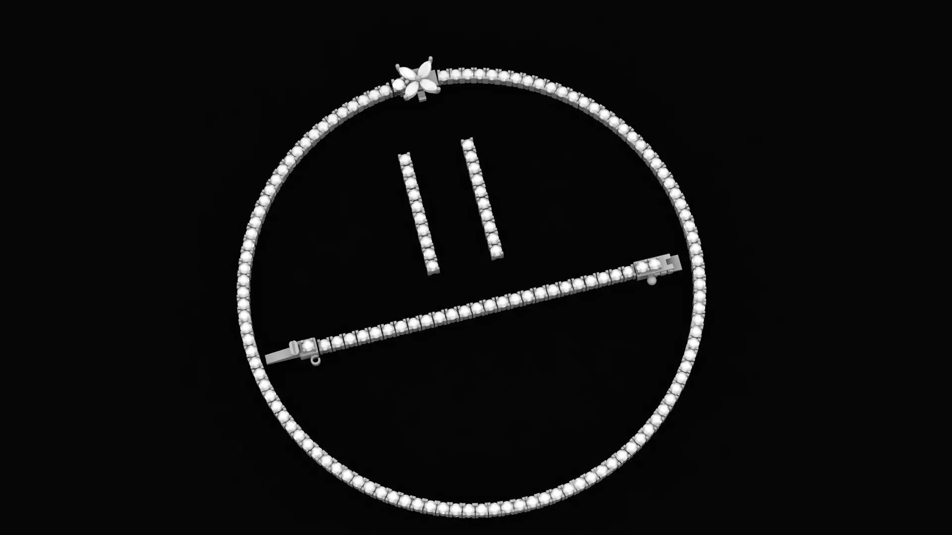 Tennis Necklace 006 3D print model