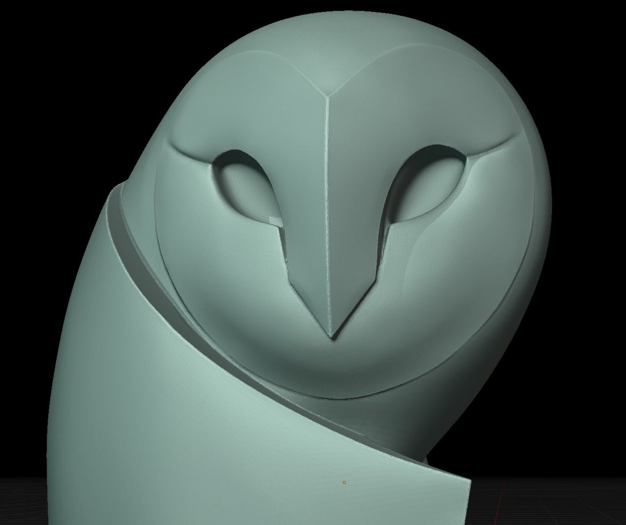 Elegant Minimalist Owl Sculpture 3D Printable Art 170 mm Tall 3D print model_6