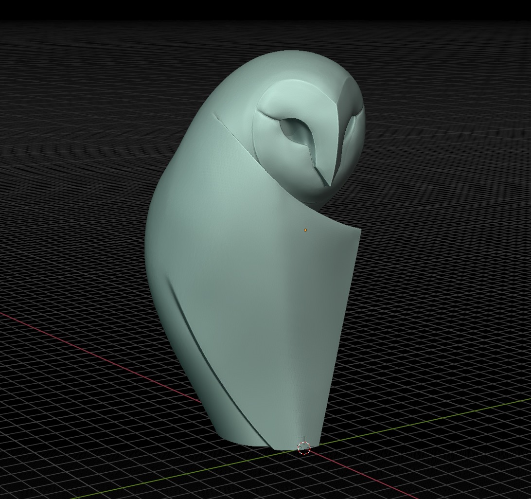 Elegant Minimalist Owl Sculpture 3D Printable Art 170 mm Tall 3D print model_2