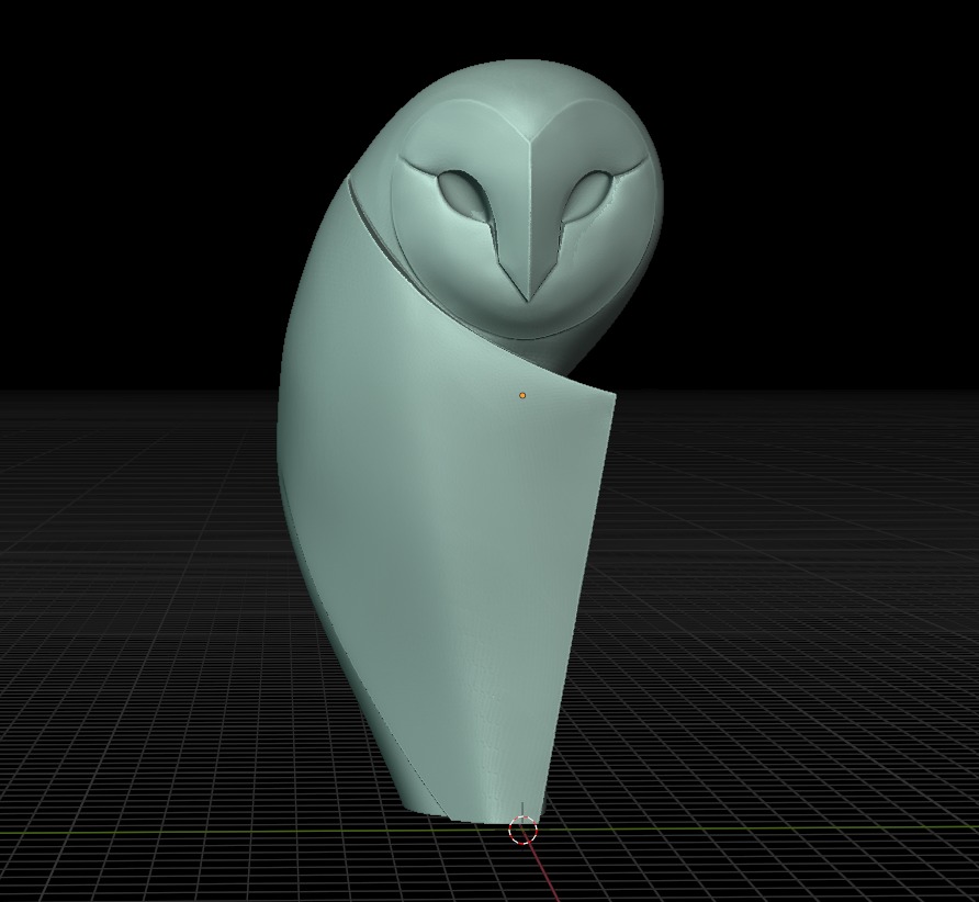 Elegant Minimalist Owl Sculpture 3D Printable Art 170 mm Tall 3D print model_1