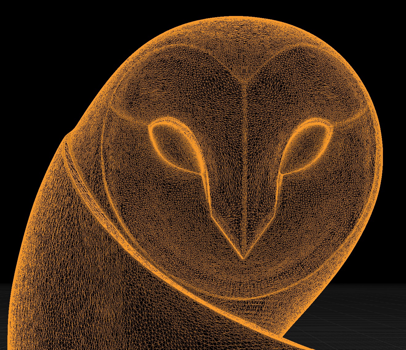 Elegant Minimalist Owl Sculpture 3D Printable Art 170 mm Tall 3D print model_7