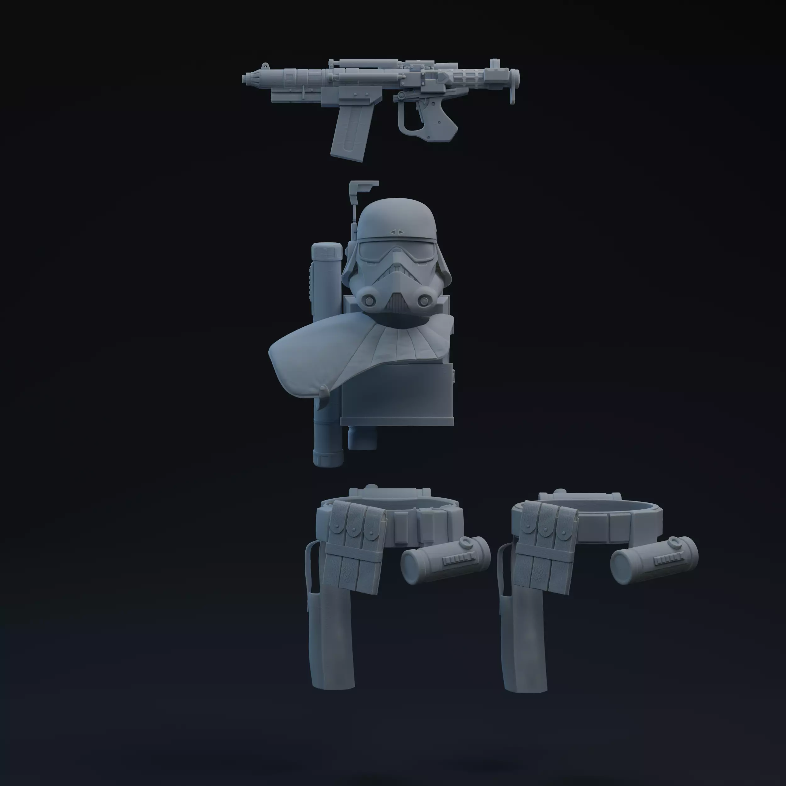 FU Navy Trooper Commander One-Twelfth Scale Kit 3D print model 3D print model_0