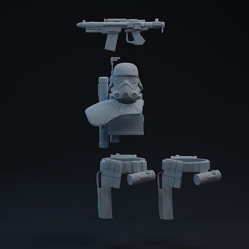 FU Navy Trooper Commander One-Twelfth Scale Kit 3D print model 3D print model