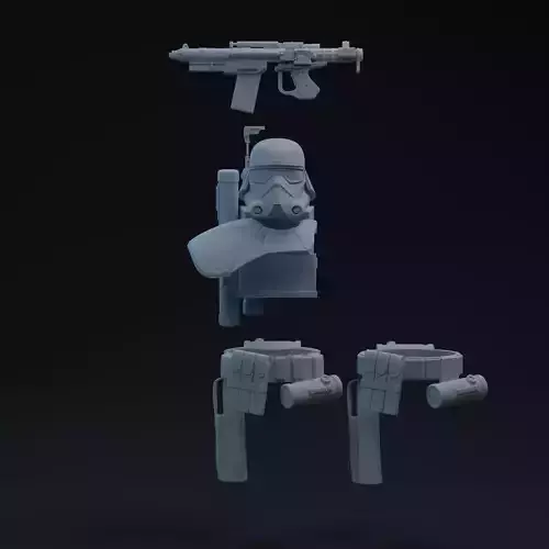 FU Navy Trooper Commander One-Twelfth Scale Kit 3D print model 3D print model