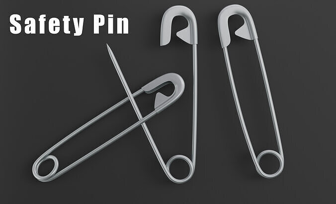 Safety Pin 3D model 3D model