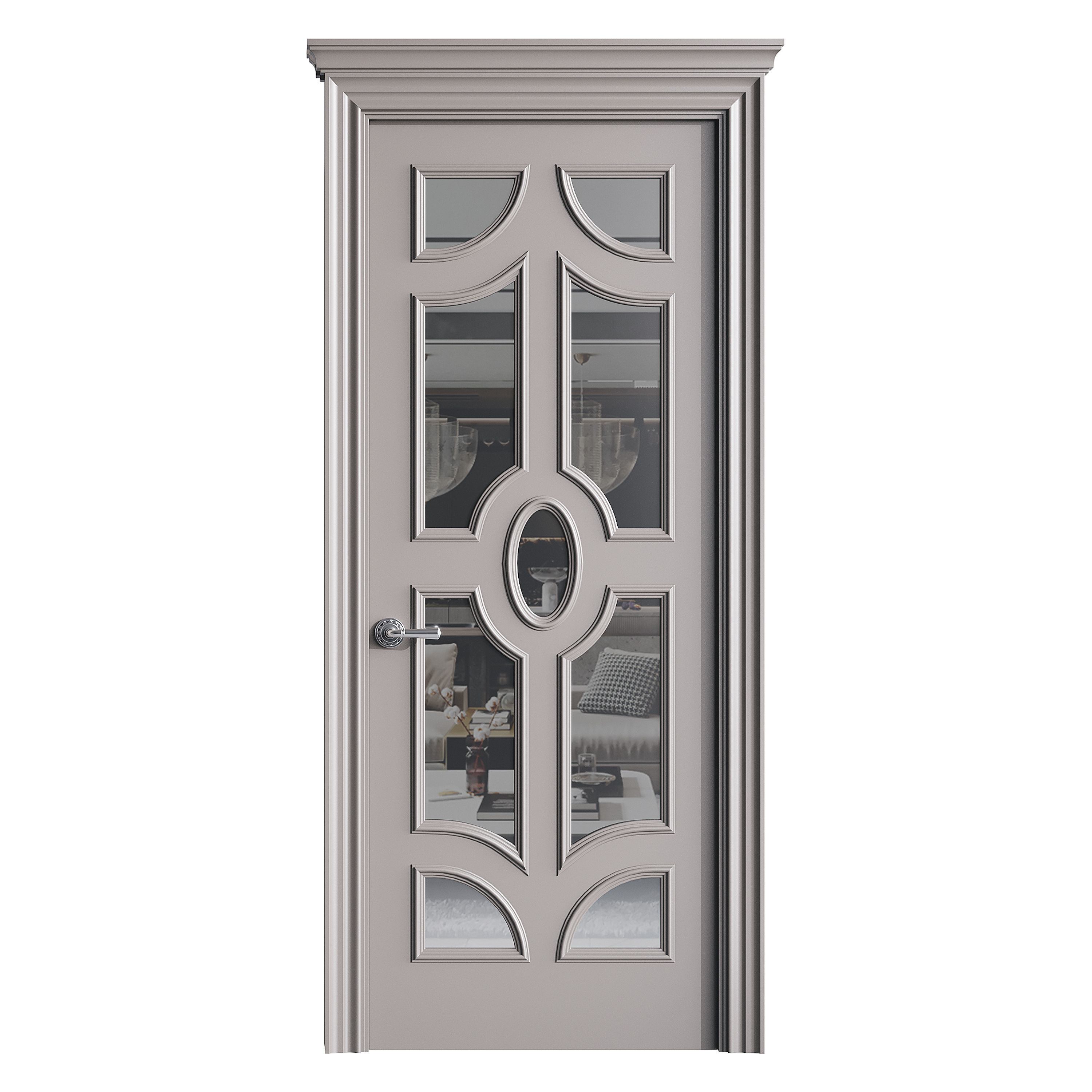 Modern entrance door 72 3D model_2