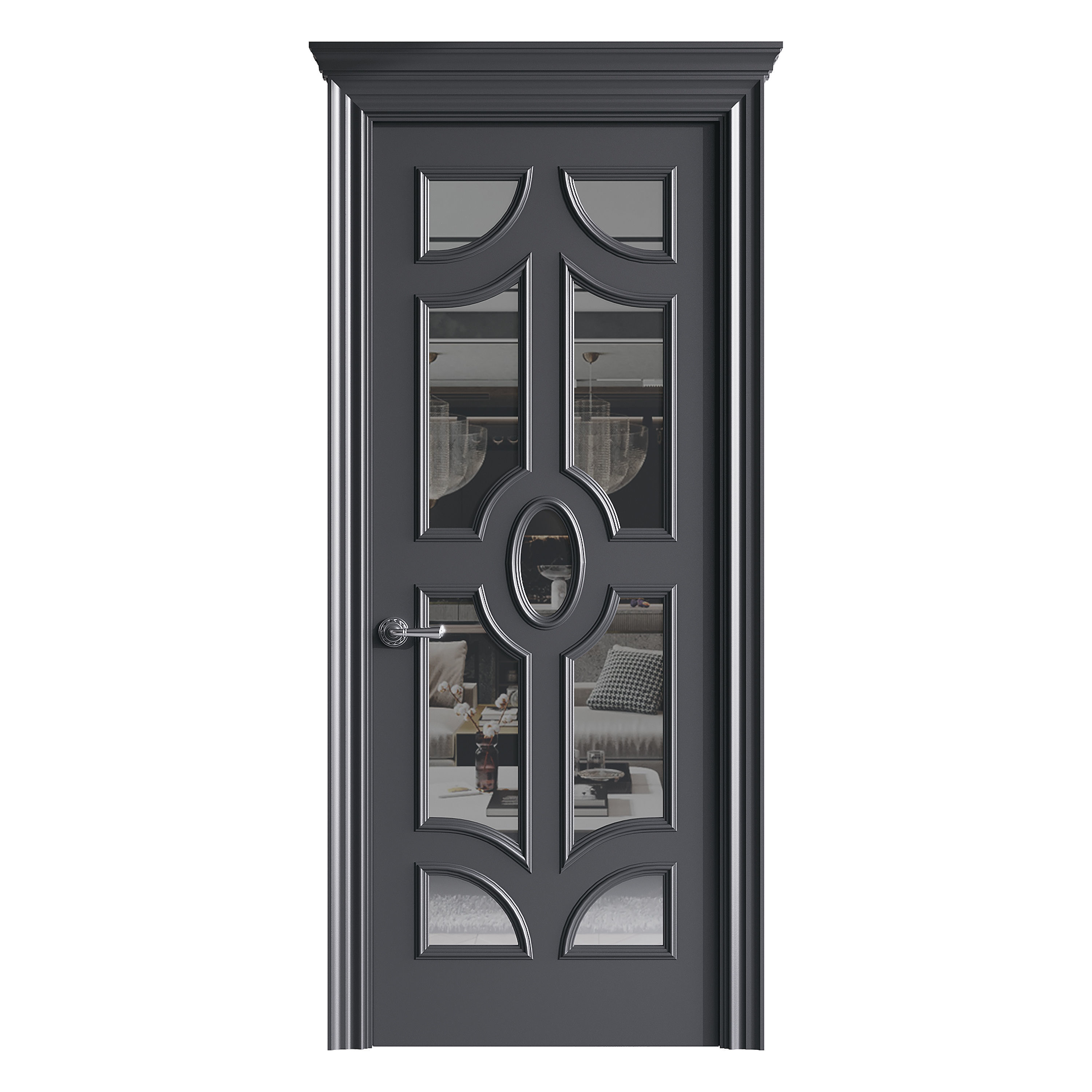 Modern entrance door 72 3D model_3