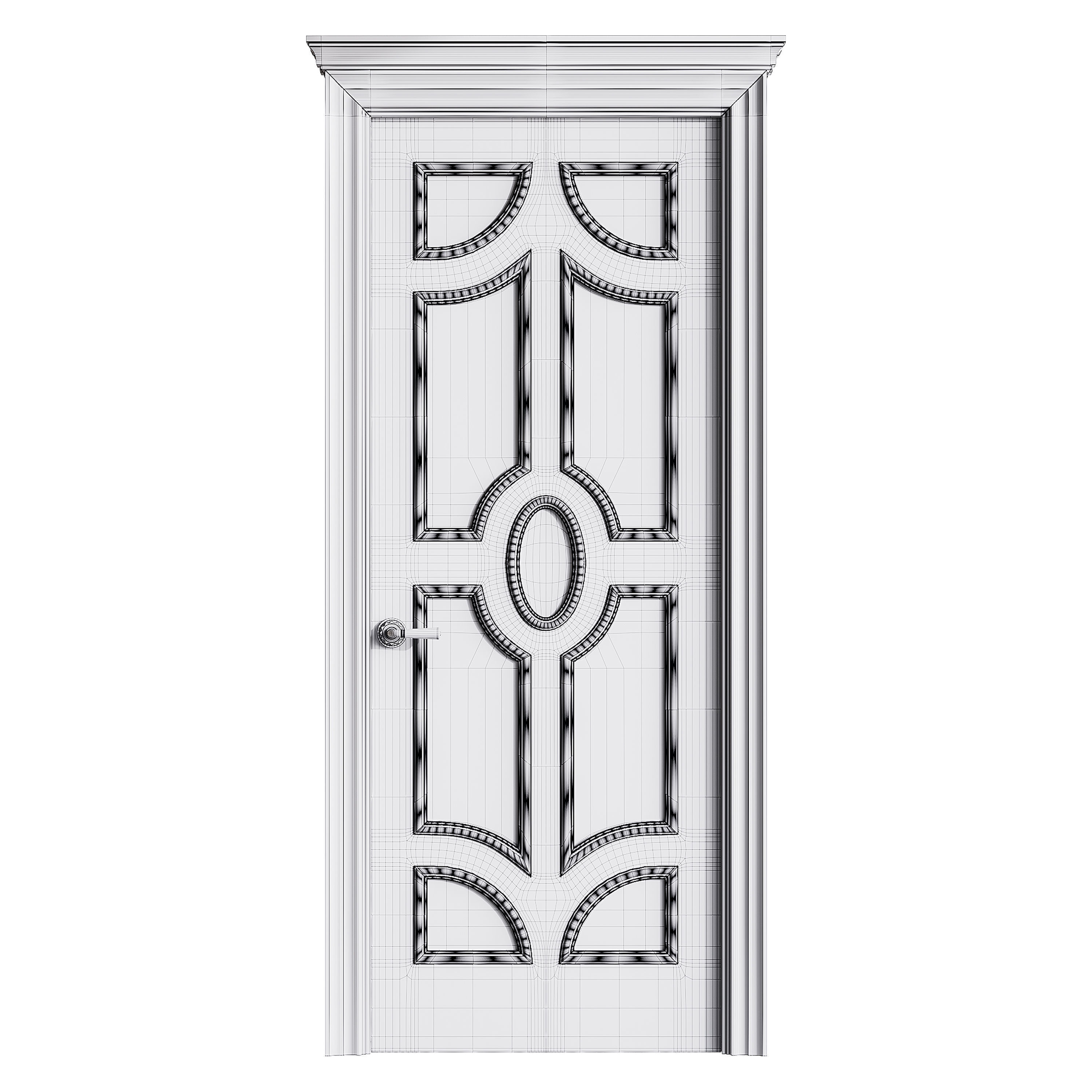 Modern entrance door 72 3D model_13
