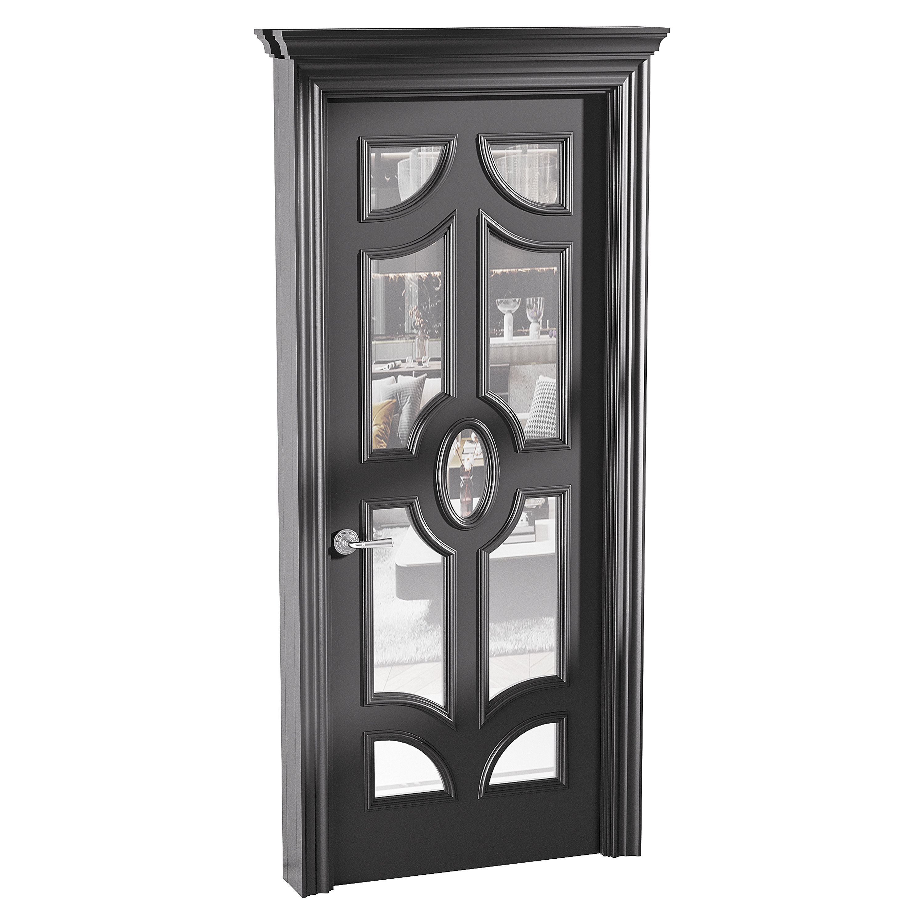 Modern entrance door 72 3D model_6