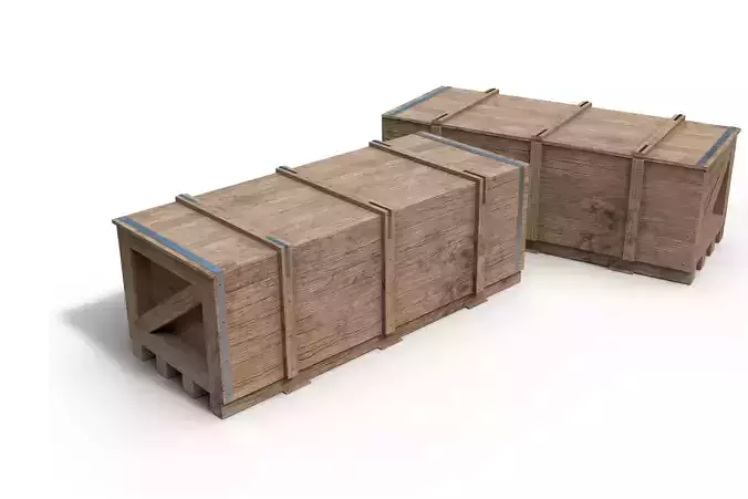 Wooden Crate 3D