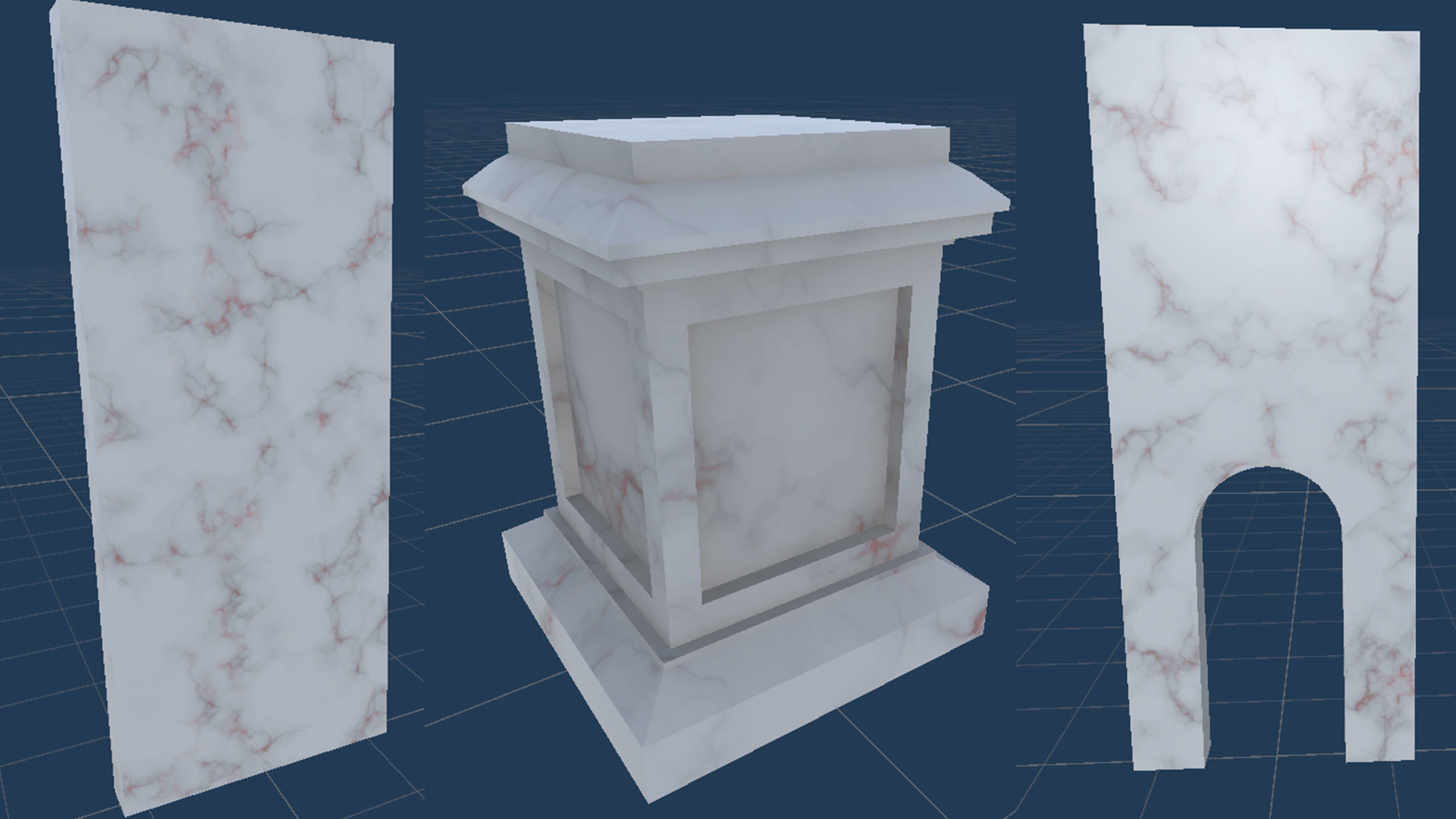 Modular Greek-Spartan Temple game ready Low-poly 3D model_34